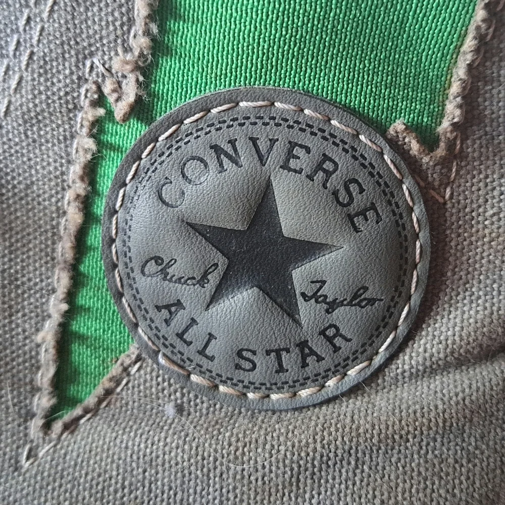 Converse Chuck Taylor All Star High Top Gray Canvas Green Lightning Kids Size 3
